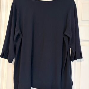 J. Jill Deep Navy Long Sleeve Women's Top